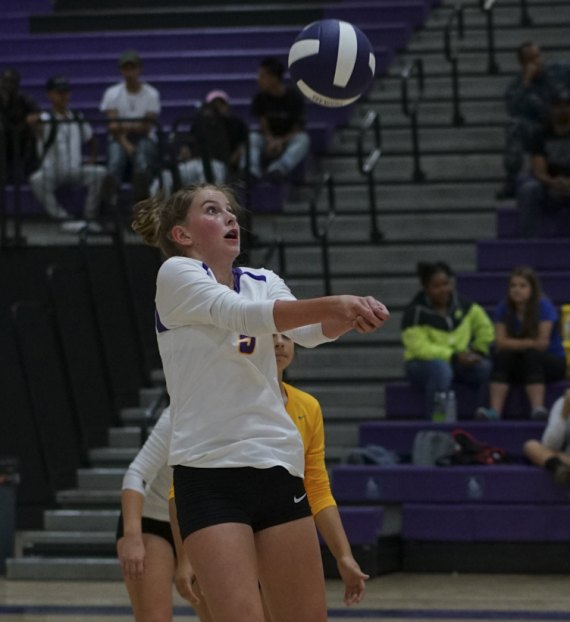 Shelby Saporetti gets has her eye on the ball.